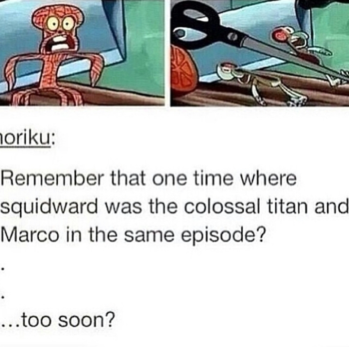 Attack on Squidward - meme