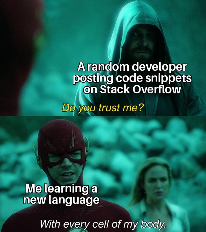 Learning languages - meme