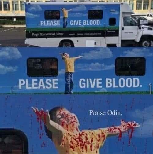 Please give blood - meme