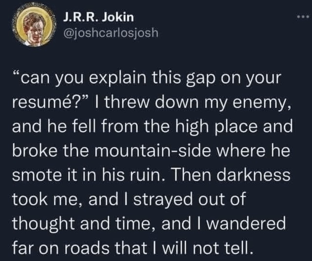 only for JRR Tolkien enjoyers - meme
