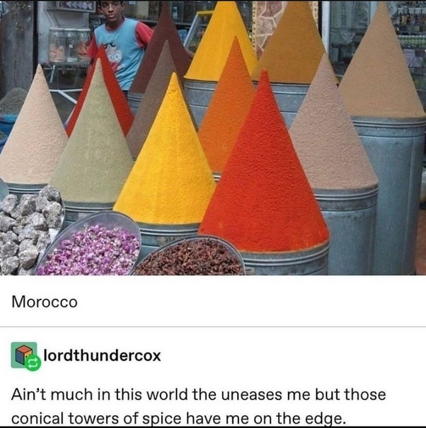 Conical towers - meme