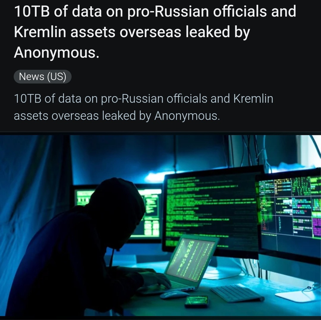 Anonymous just dropped a 1TB mixtape of Kremlin secrets - meme