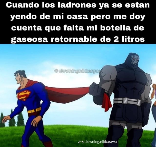 Cuando los ladrones se llevan todo menos mi gaseosa retornable - meme