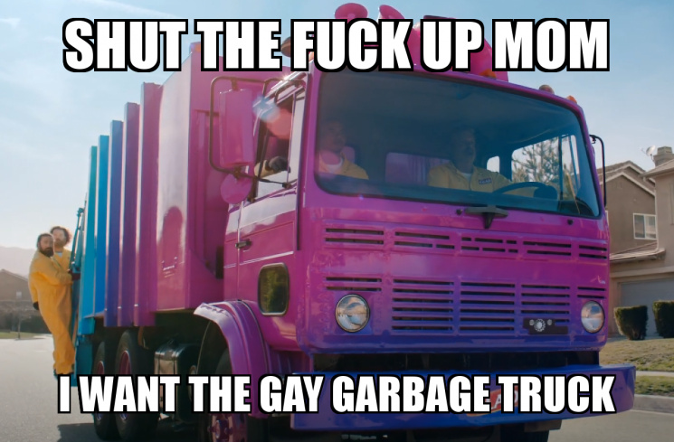 gay garbage truck - meme