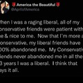 Liberal turning conservative