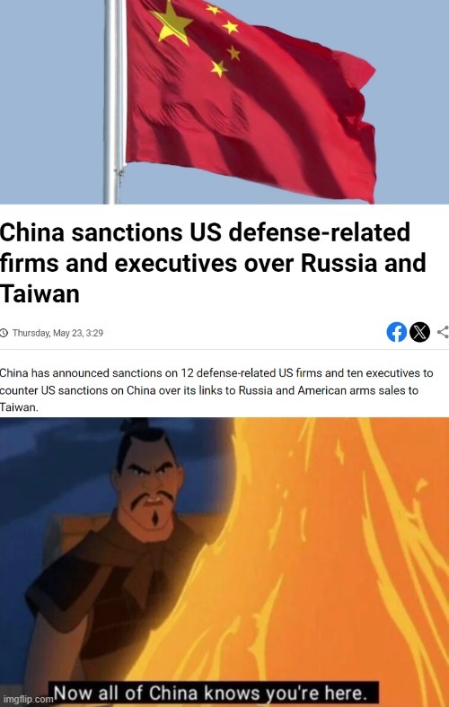 China sanctions US meme