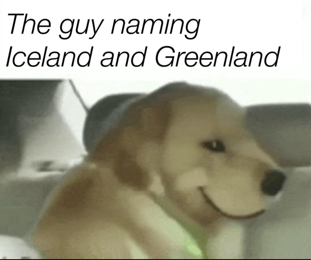 Iceland and Greenland - meme