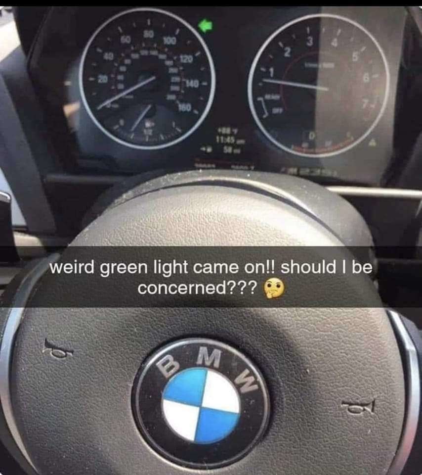 Bmw driver confused - meme