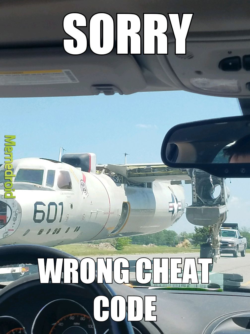 Wrong cheat code bruh - meme
