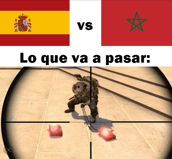 España vs Marruecos - meme