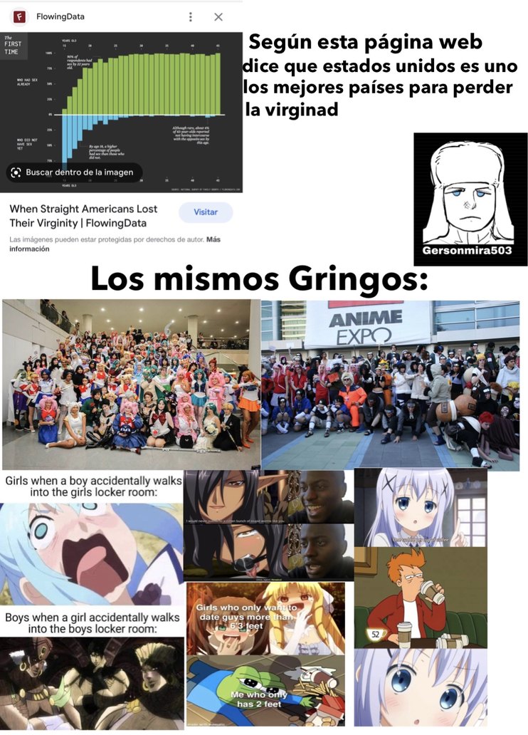 Son los animemes del server inglés vaya virgos que son esos gringos y las dos imágenes de arriba son dos de las mayores convenciónes de anime en el mundo y estados unidos la pagina está equivocada al parecer