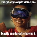 Everybody's apple vision pro one day after buying it