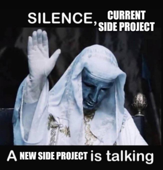 ﻿SILENCE,_ CURRENT SIDE PROJECT A NEW SIDE PROJECT is talking