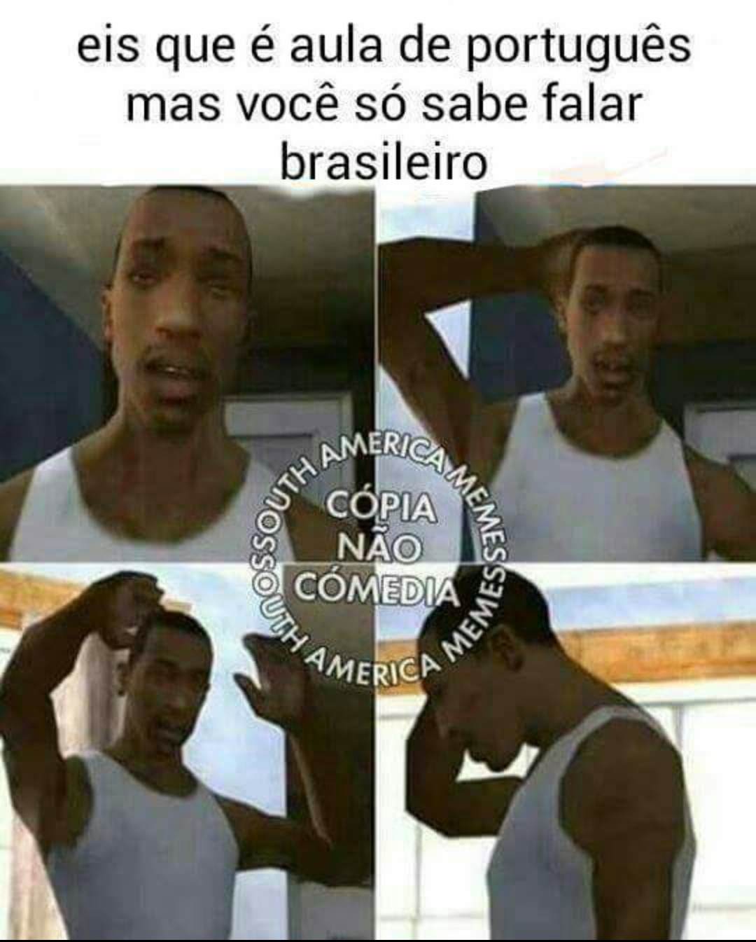 E dificiu falau brasileru - meme