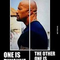 The Rock has two faces