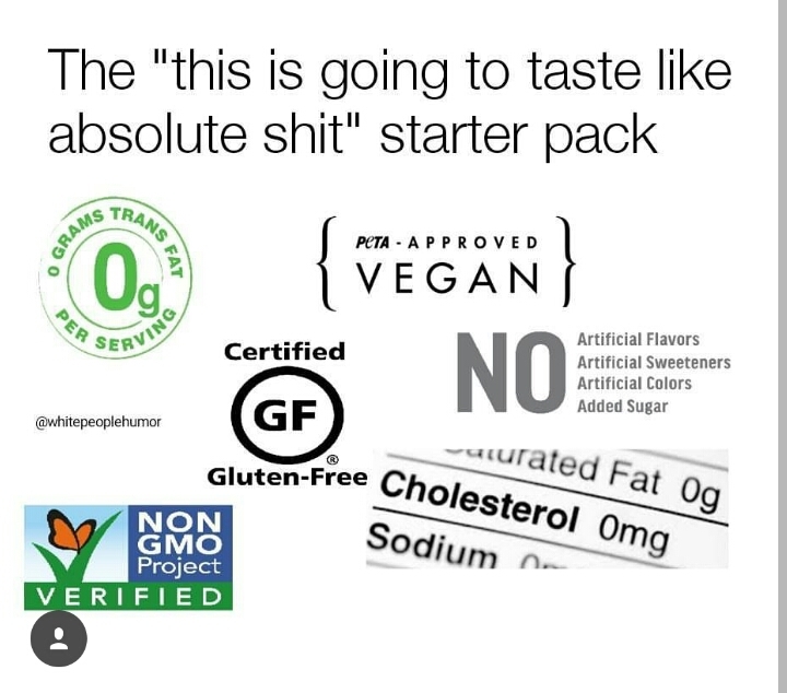 Vegans telling you how good their diet tastes always sound like they're trying to convince themselves, not you - meme