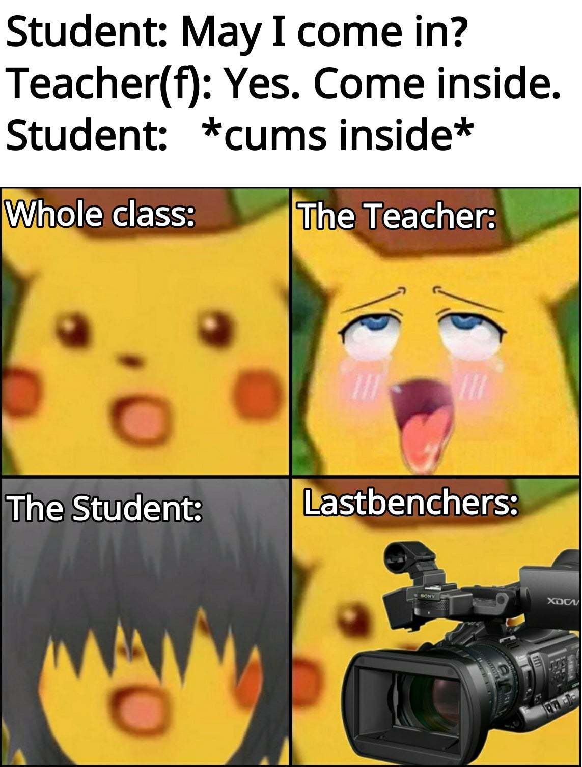 Another day at Pikachu University - meme