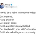 How to be a rebel