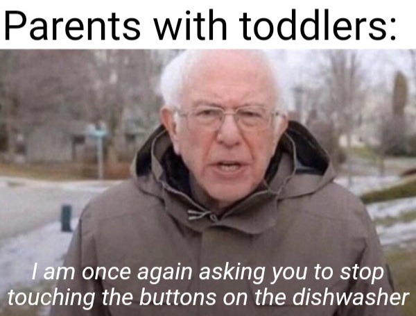 Bernie is a toddler in many ways - meme