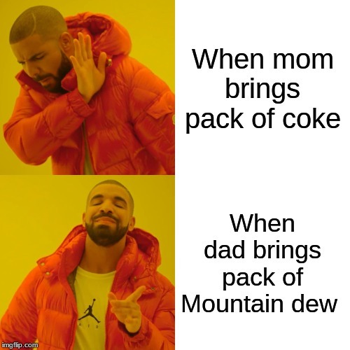 packs of drinks - meme