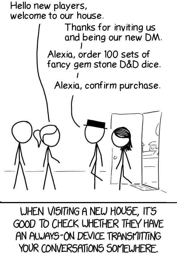 Alexa, roll initiative... and order 100 dice - meme