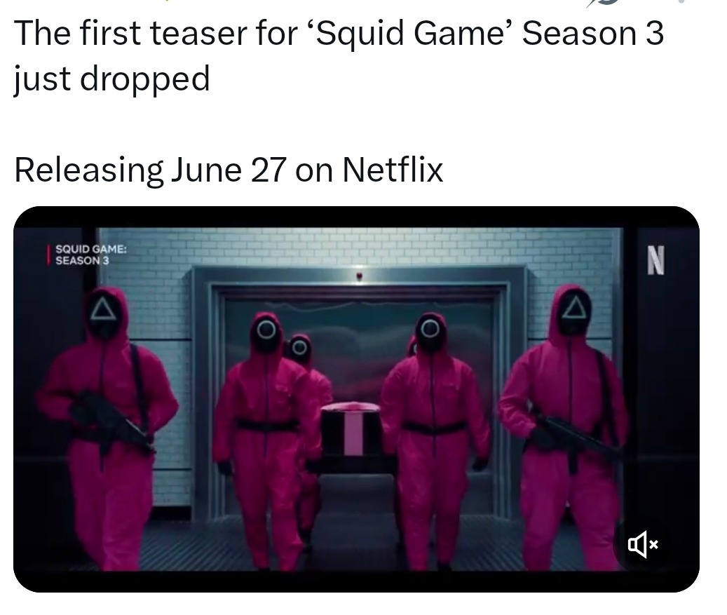 Squid Game Season 3 teaser just dropped and it's chaos already - meme
