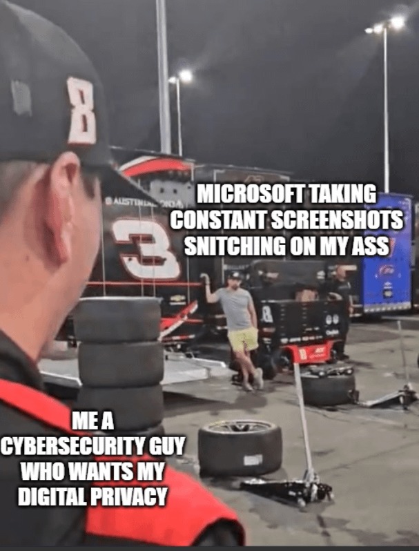 Cybersecurity in Microsoft - meme
