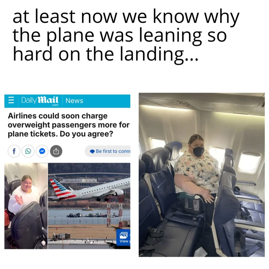 Delta had a lean on the landing... - meme