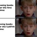Seeing boobs for the first time