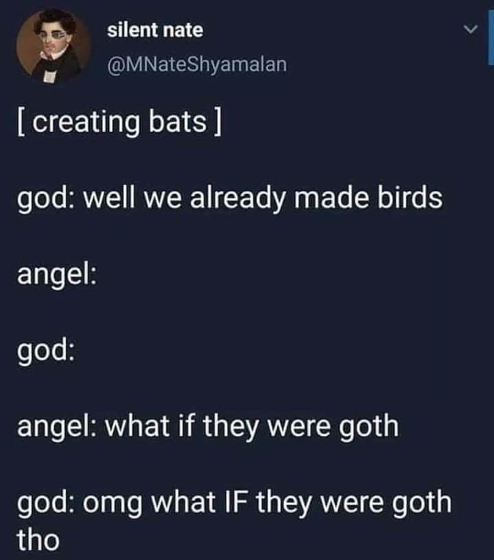 Goth birds - meme