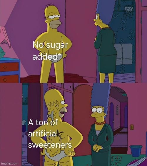 No sugar was added on this meme