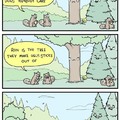 2 beavers get wood