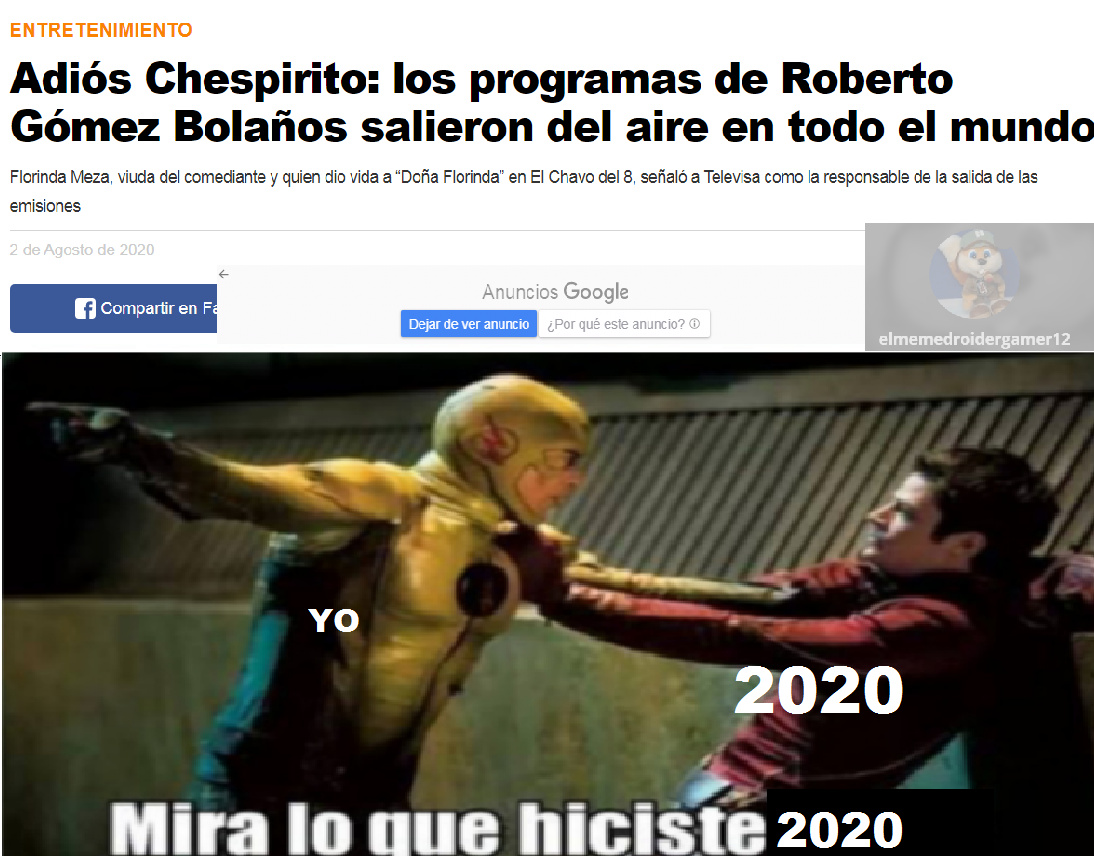 Se que la plantilla esta en la mierda plana pero demen una grande pero dejando un lado todavia el 2020 de mierda sigue trallendo desgracias sus epsodios estan en youtube pero me gusta mas ver en la tele y por eso se que exagero con esto pero enserio esto - meme