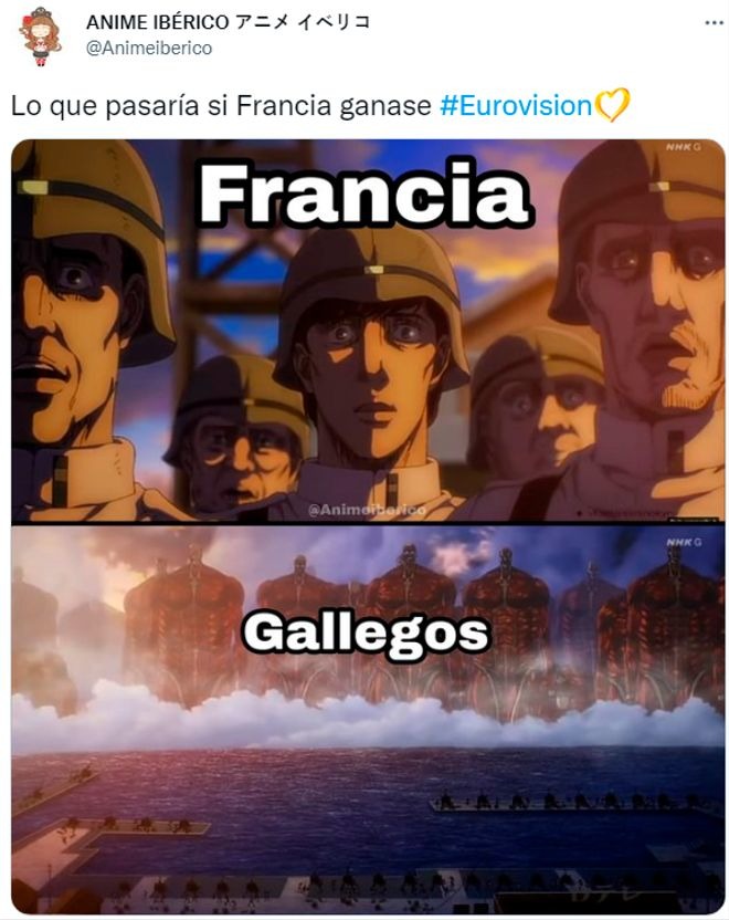 Francia vs España en Eurovisión - meme