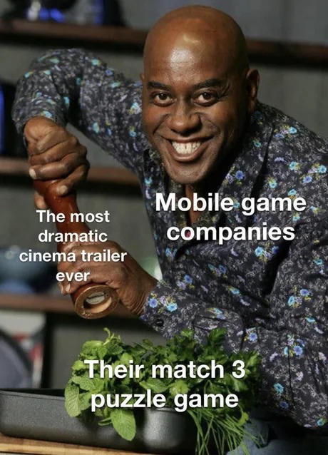 Mobile gaming ads - meme