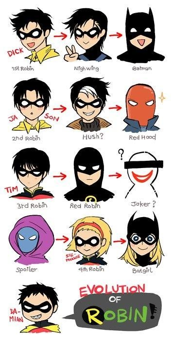 Robins and batgirl - meme