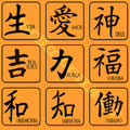 alguns kanjis japoneses