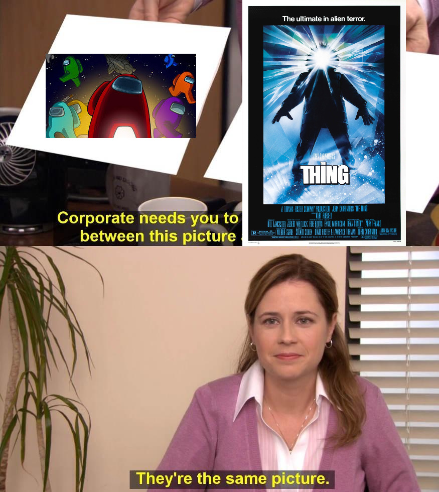 Among us is a The Thing ripoff - meme