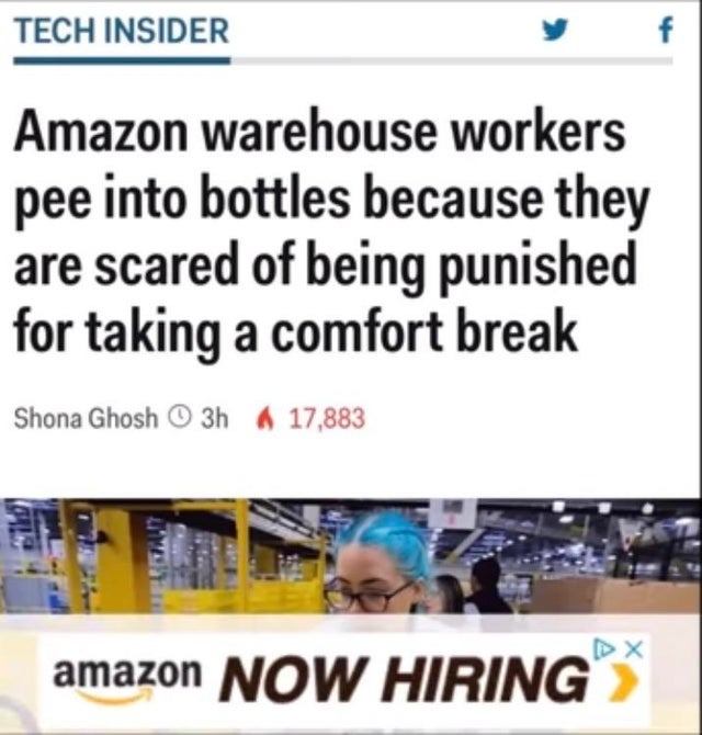 Amazon warehouse workers - meme