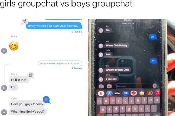 boys groupchat - meme