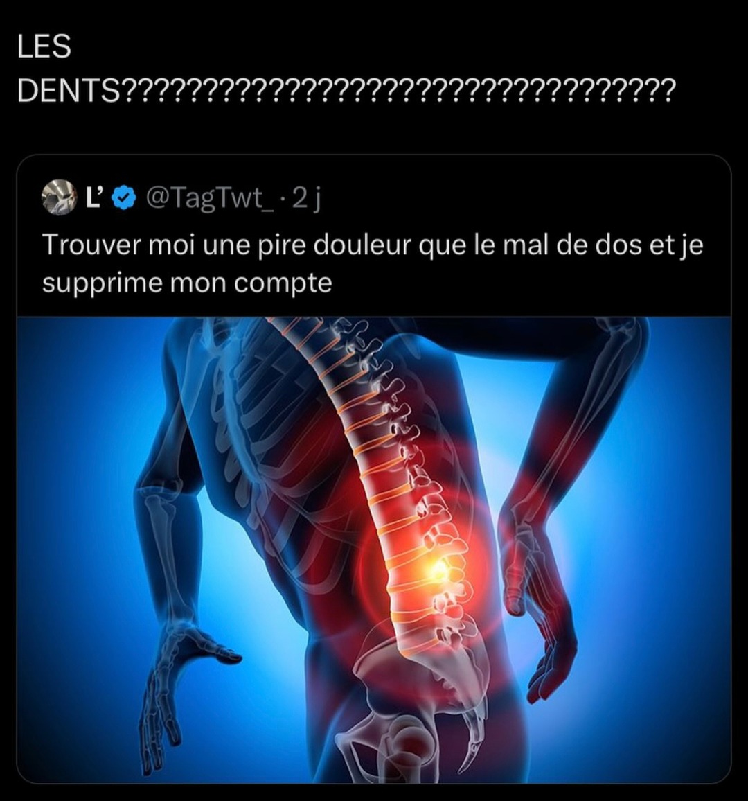mal de dents et mal de dos c'est un duo qui veut ma mort - meme