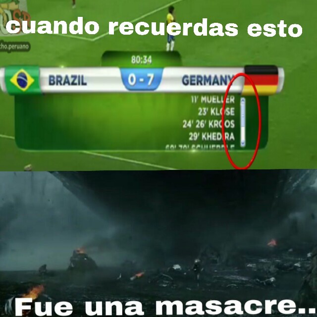 Alemania 7 Brasil 1 - meme