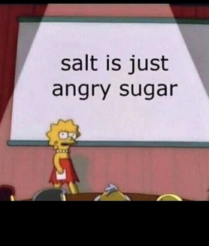 Le sel, c'est juste du sucre énerver - meme