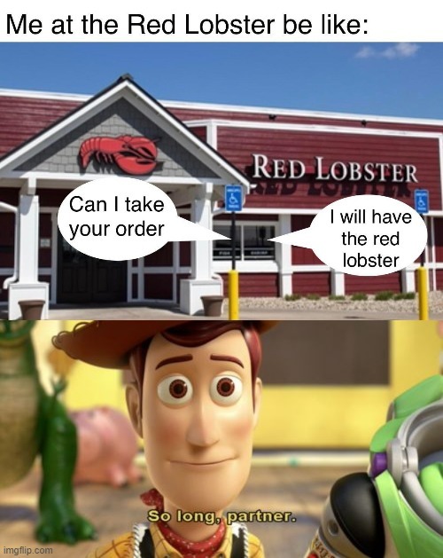 Red Lobster closing meme