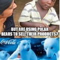 Coca Cola polar bears need to be less white!