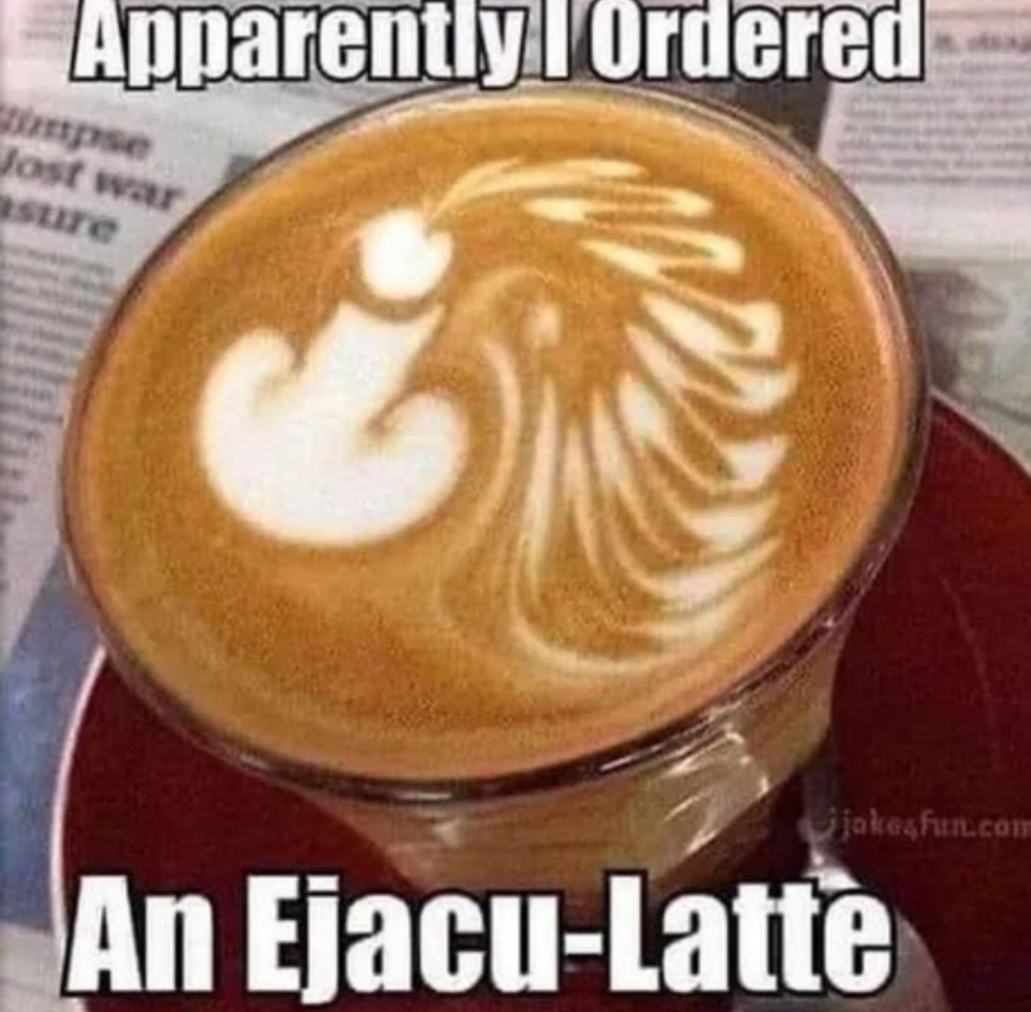Cream my latte - meme
