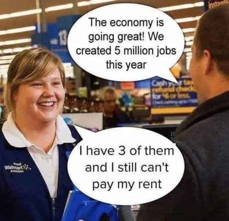 More jobs created but not for new workers - meme