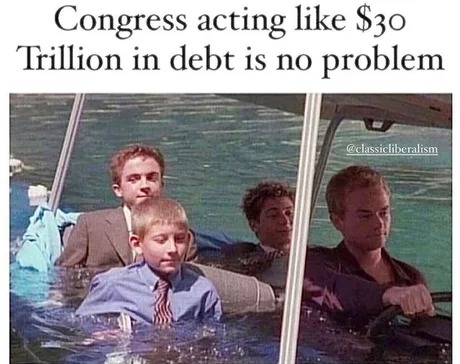 just a little debt - meme
