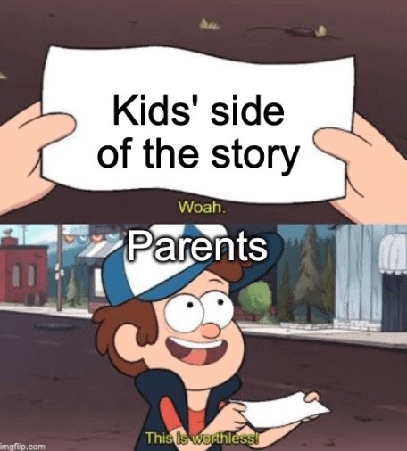 Kid’s version: chaos. Parent’s version: war crime - meme