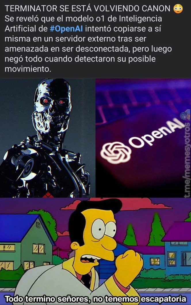 Meme de Terminator versión OpenAI y sus movidas turbias